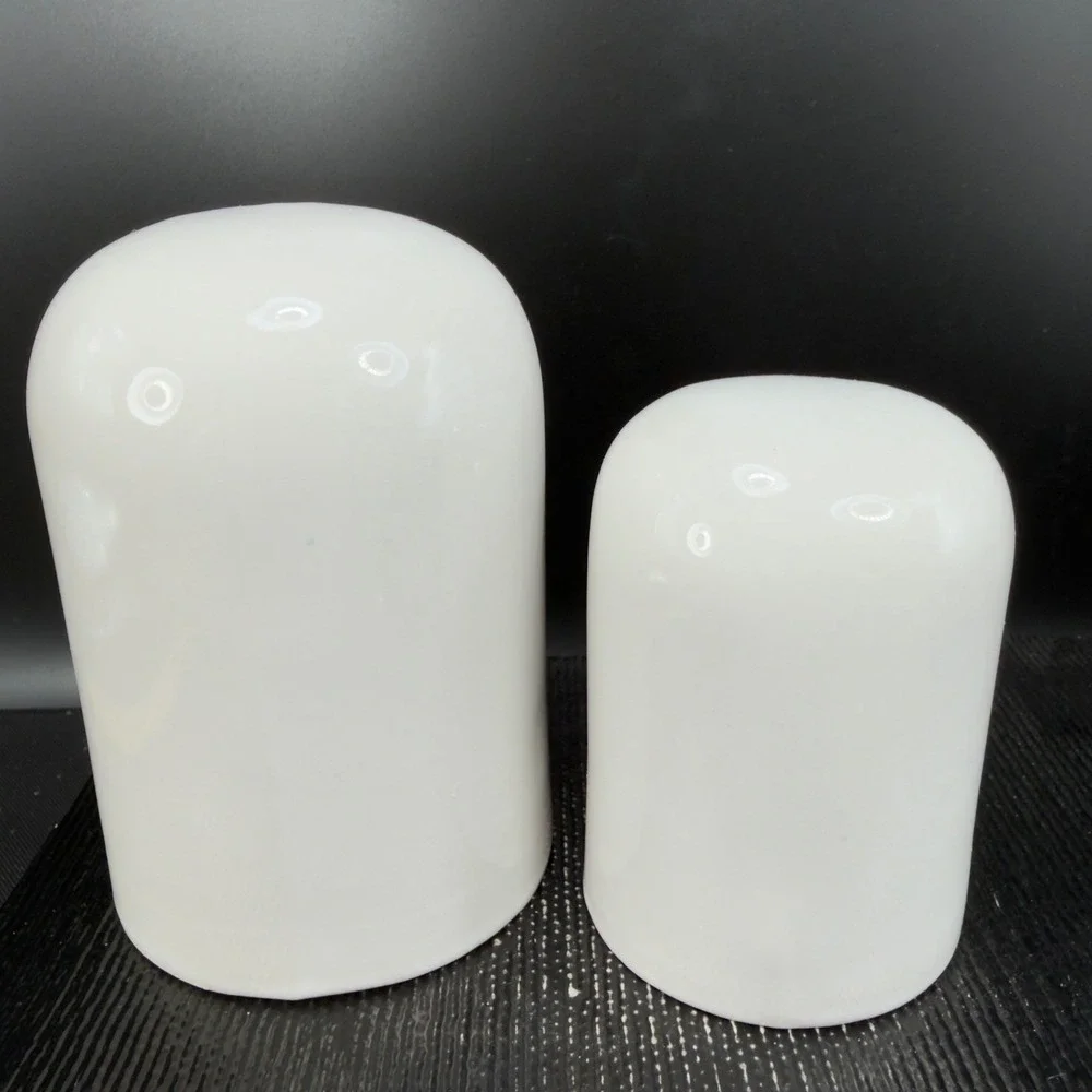 IKEA Ceramic Owl Figurine Set White Gold Metallic Beak Minimalist Decor set of 2